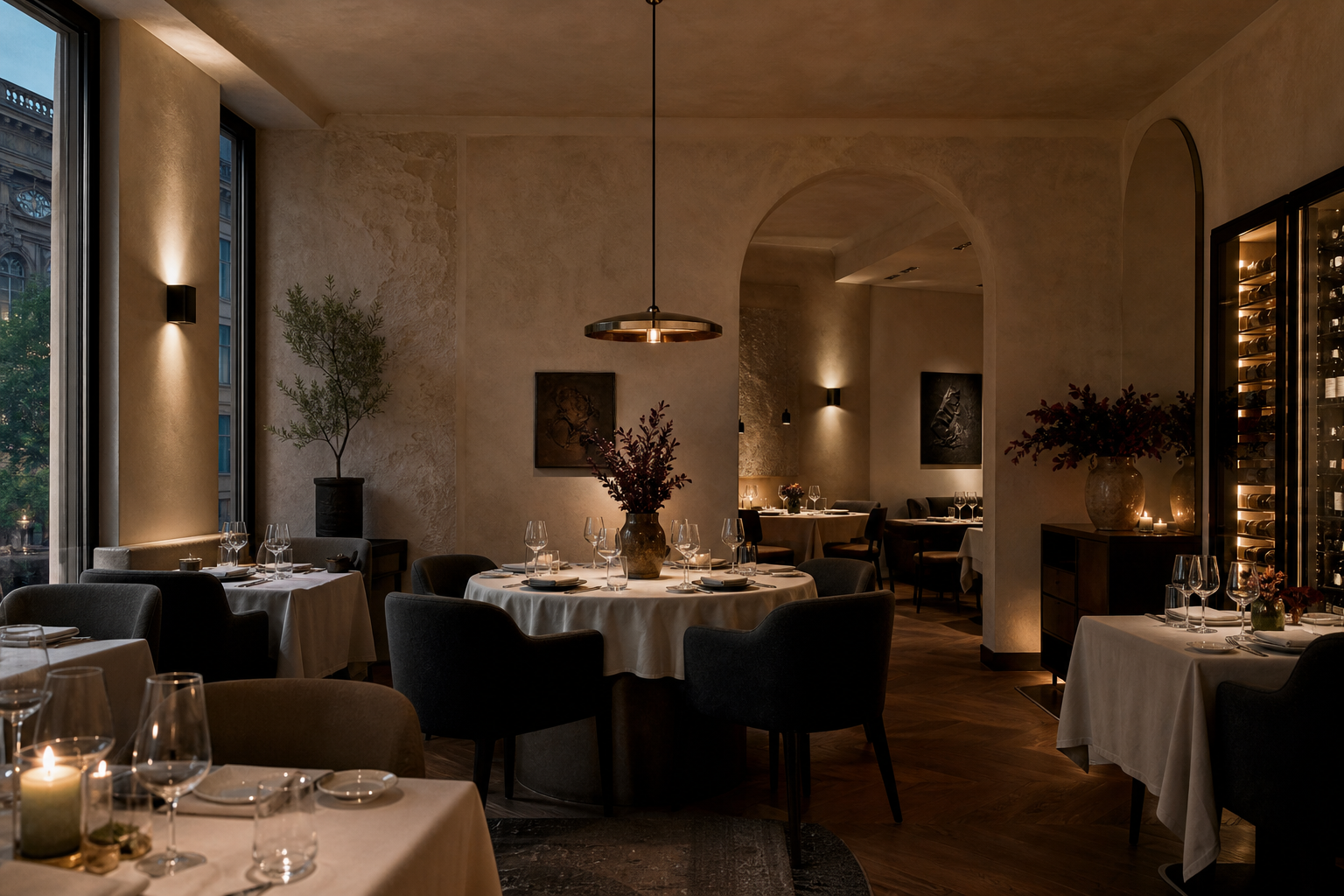 Salonul Taste Atelier pregătit pentru cină